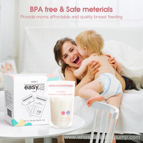 BPA Free Stand-up Breast Milk Storage Bags Disposable